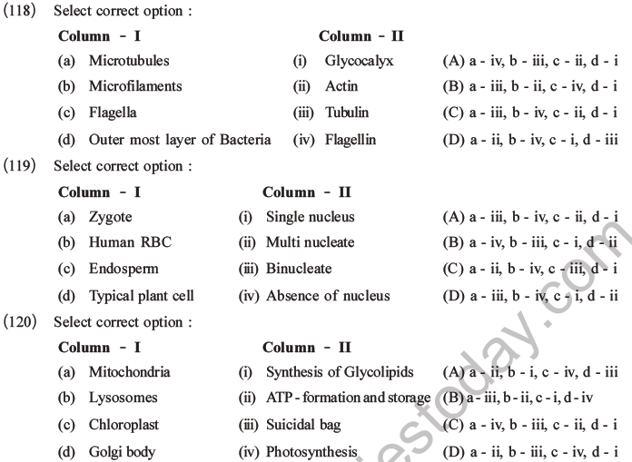 Neet Biology Cell Structure And Function Mcqs Set B Multiple Choice